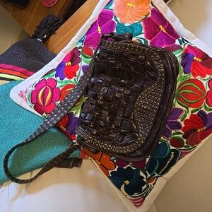 Frye Woven Leather Purse